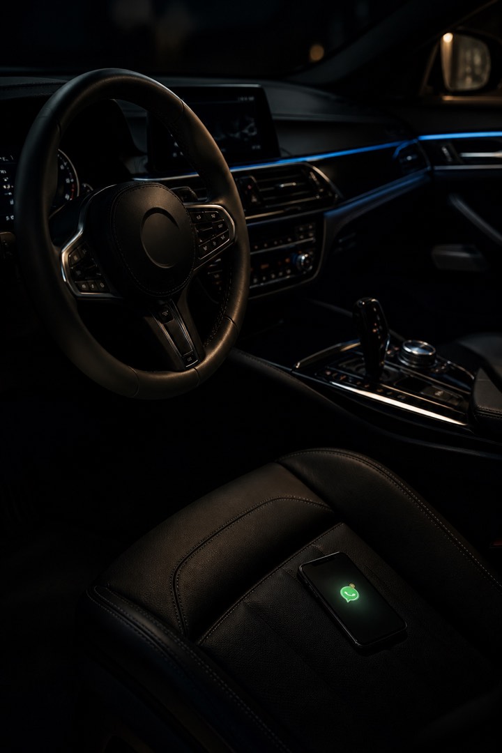 Interior de vehículo premium en un showroom