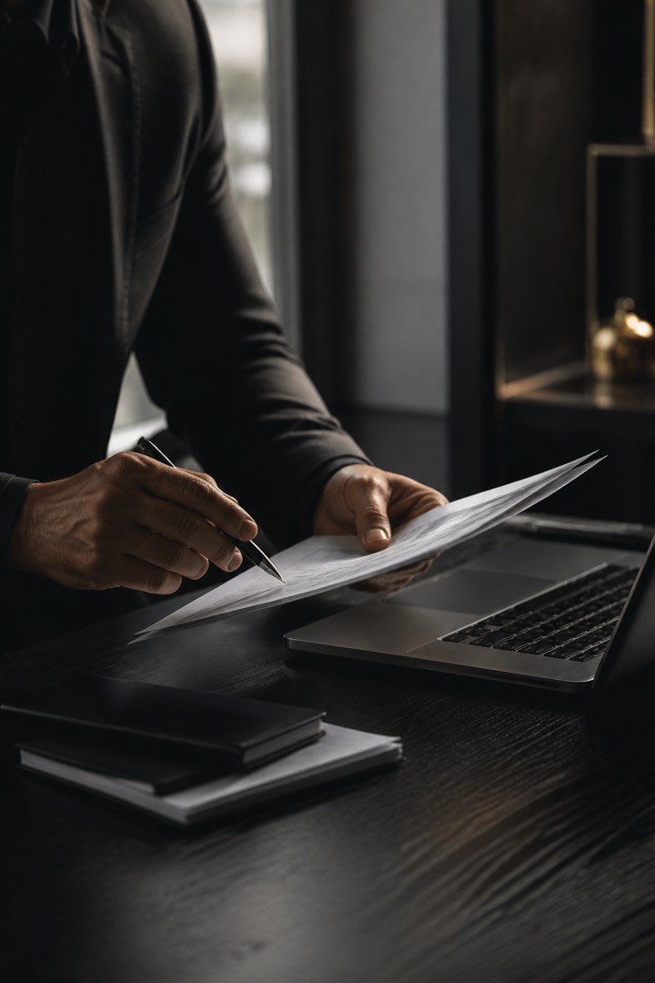 Asesoría financiera en escritorio premium