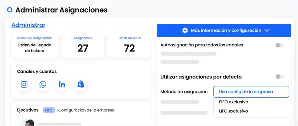 Asignación de tickets