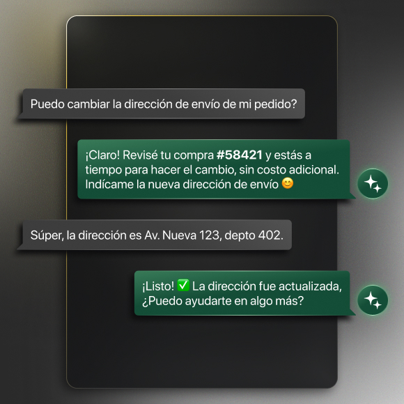 Respuestas asistidas por IA con información de Shopify