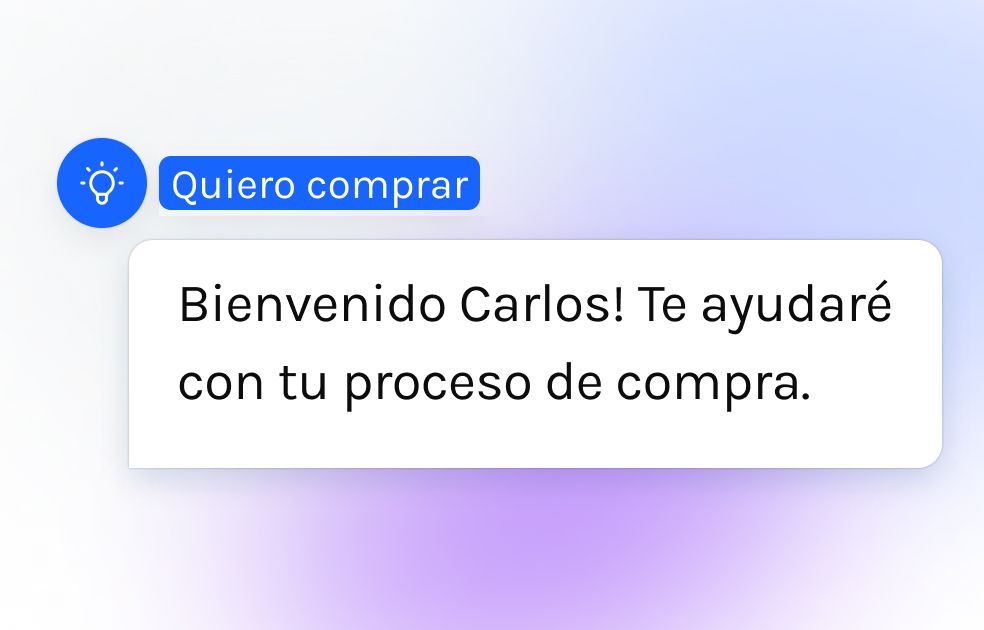 Crea chatbots que asisten a los clientes en su proceso de compra.