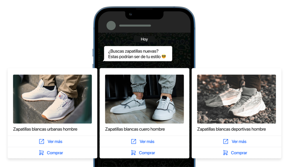 Mockup de carruseles para mostrar productos en Adereso
