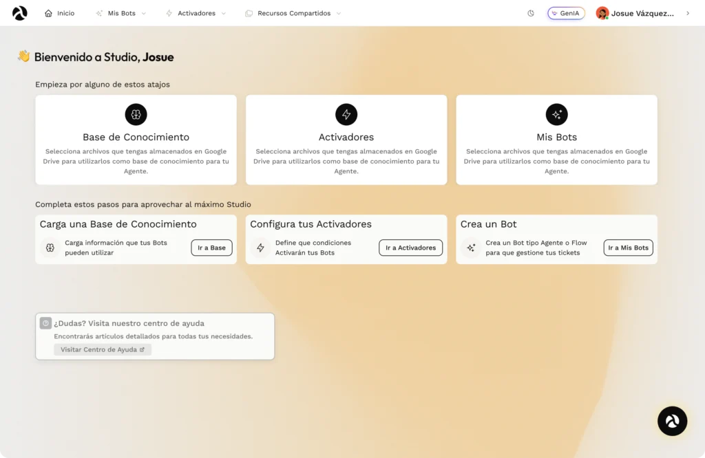 Captura de pantalla de Adereso Studio Agent.