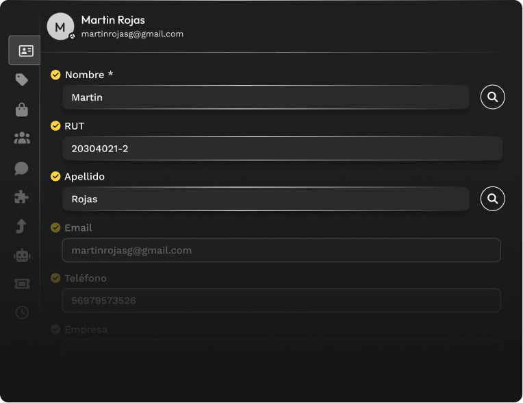 Información del cliente