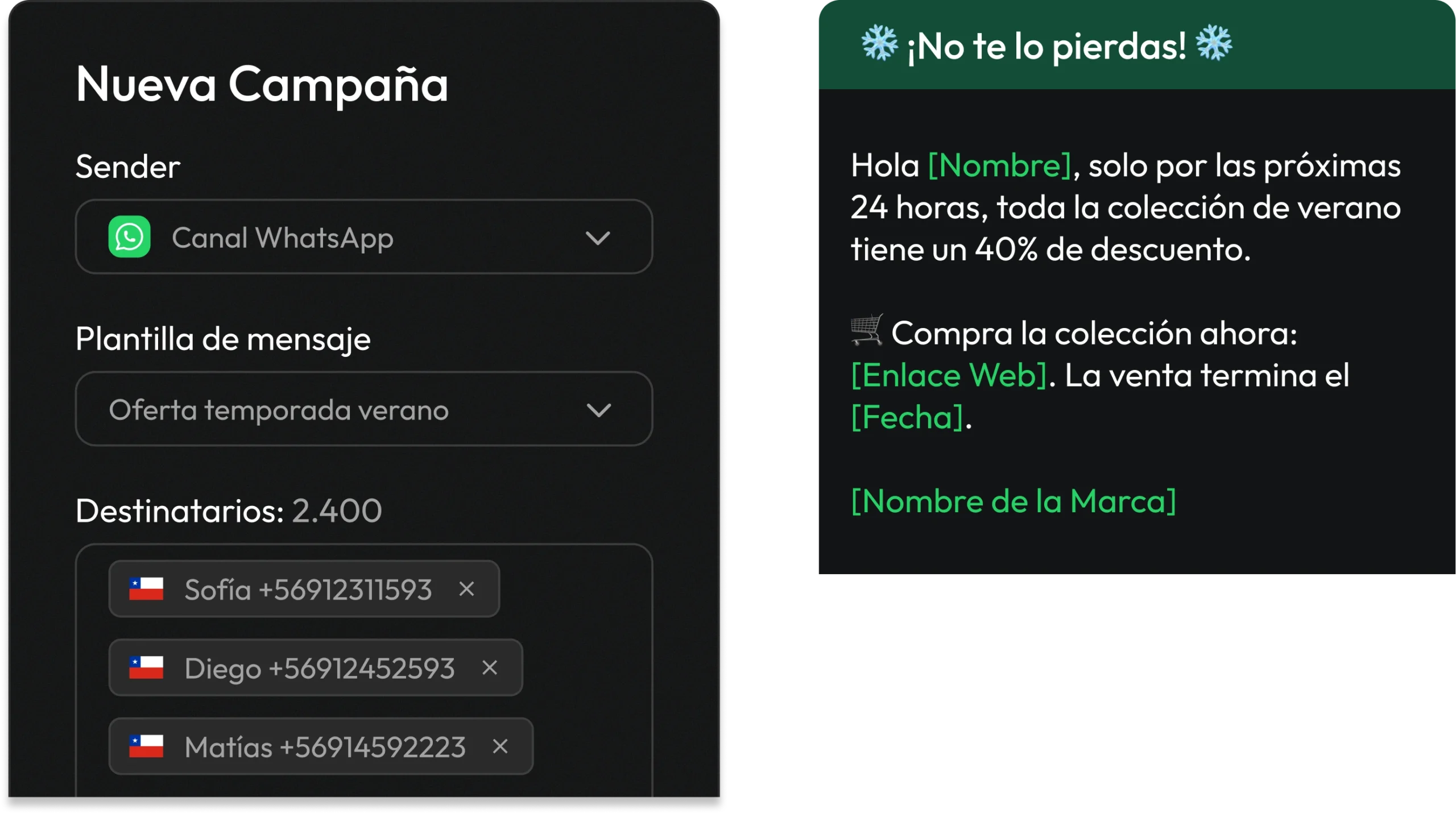 Campañas masivas con IA