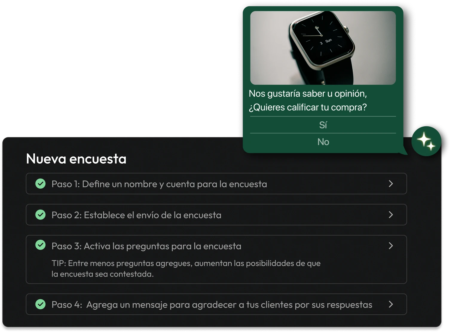 Encuestas de satisfacción por WhatsApp